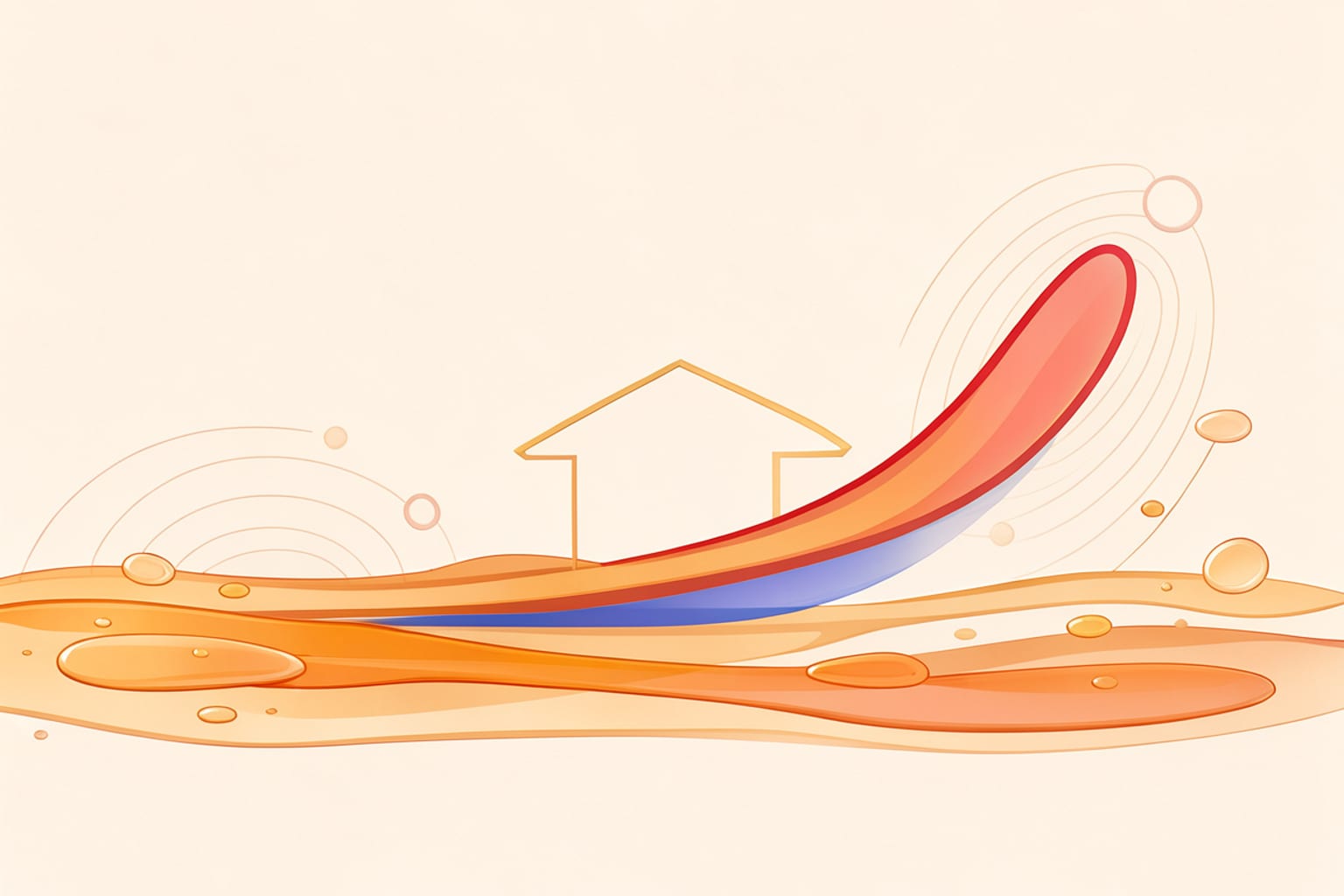 Ilustración generada para «Geles que almacenan calor estabilizan interiores, en pruebas reducidas»