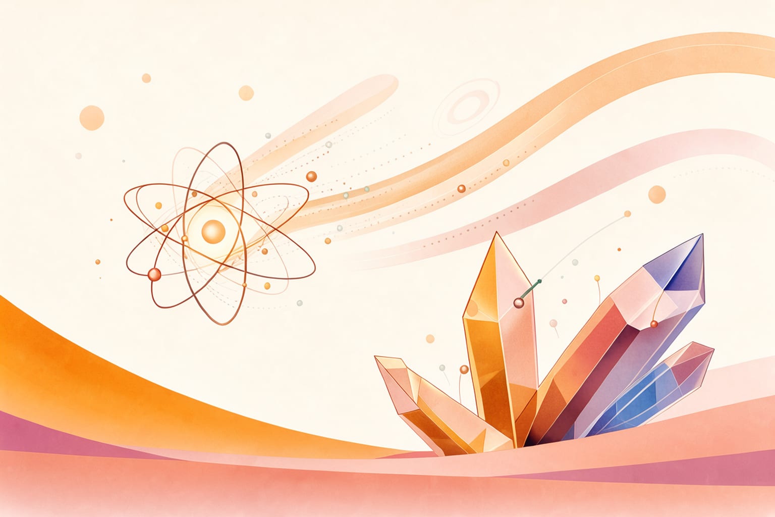 Generated illustration for “A single 2D crystal becomes a transistor, in the lab”