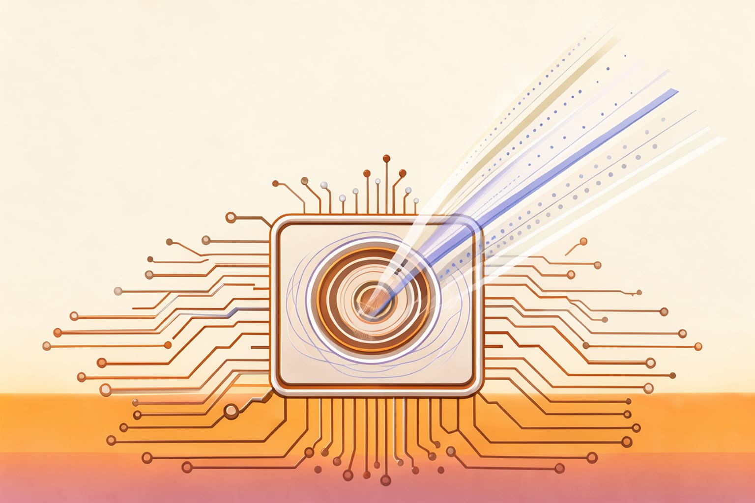 Generated illustration for “In the lab, AI reads hidden magnetic patterns inside ultrathin magnets”