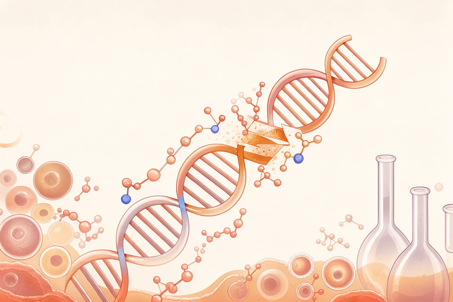 Generated illustration for “Rice team makes CRISPR enzyme 100-fold more sensitive, in lab”
