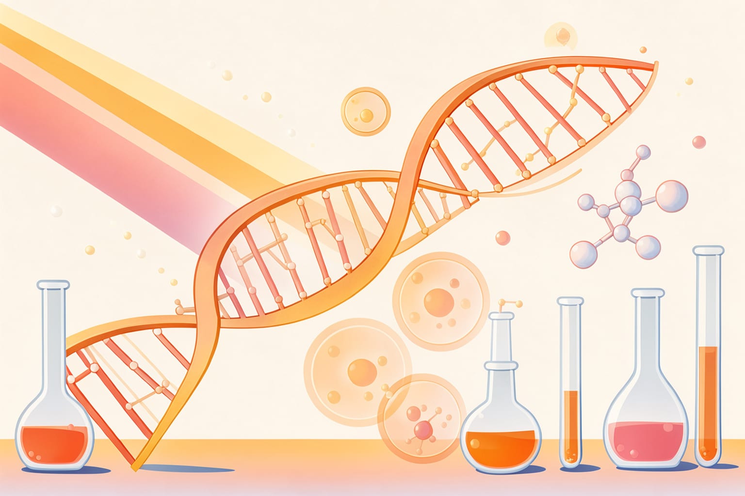 Generated illustration for “In lab, KAIST robots make drug scaffolds nonstop under visible light”