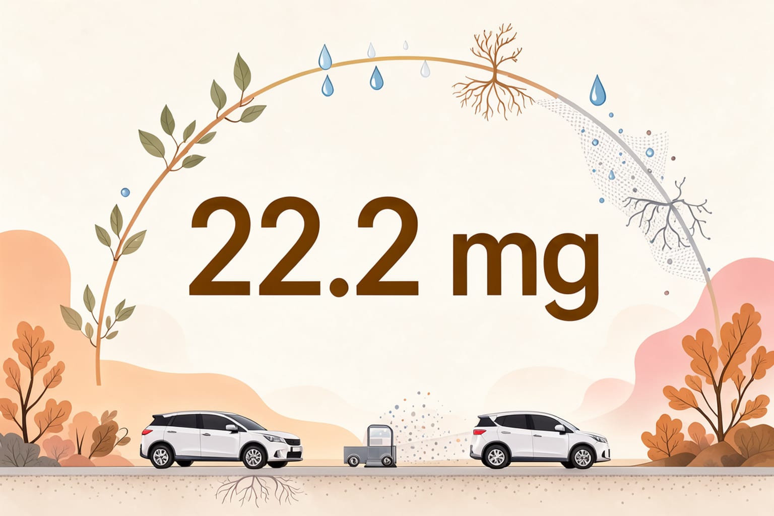 Infografica generata: 22.2 mg — Prototipi coreani purificano l'aria e catturano le polveri dei freni
